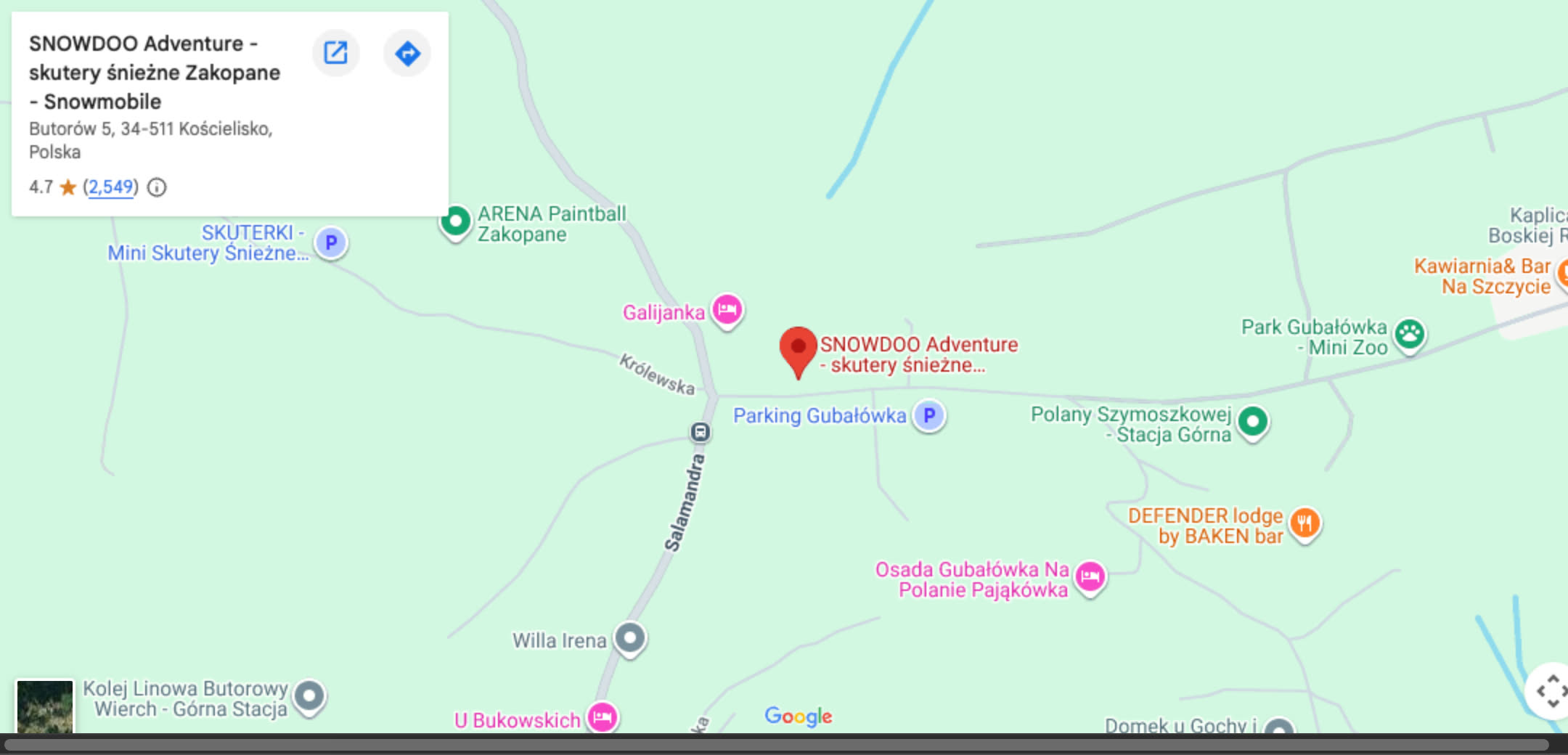 Mapa dojazdu